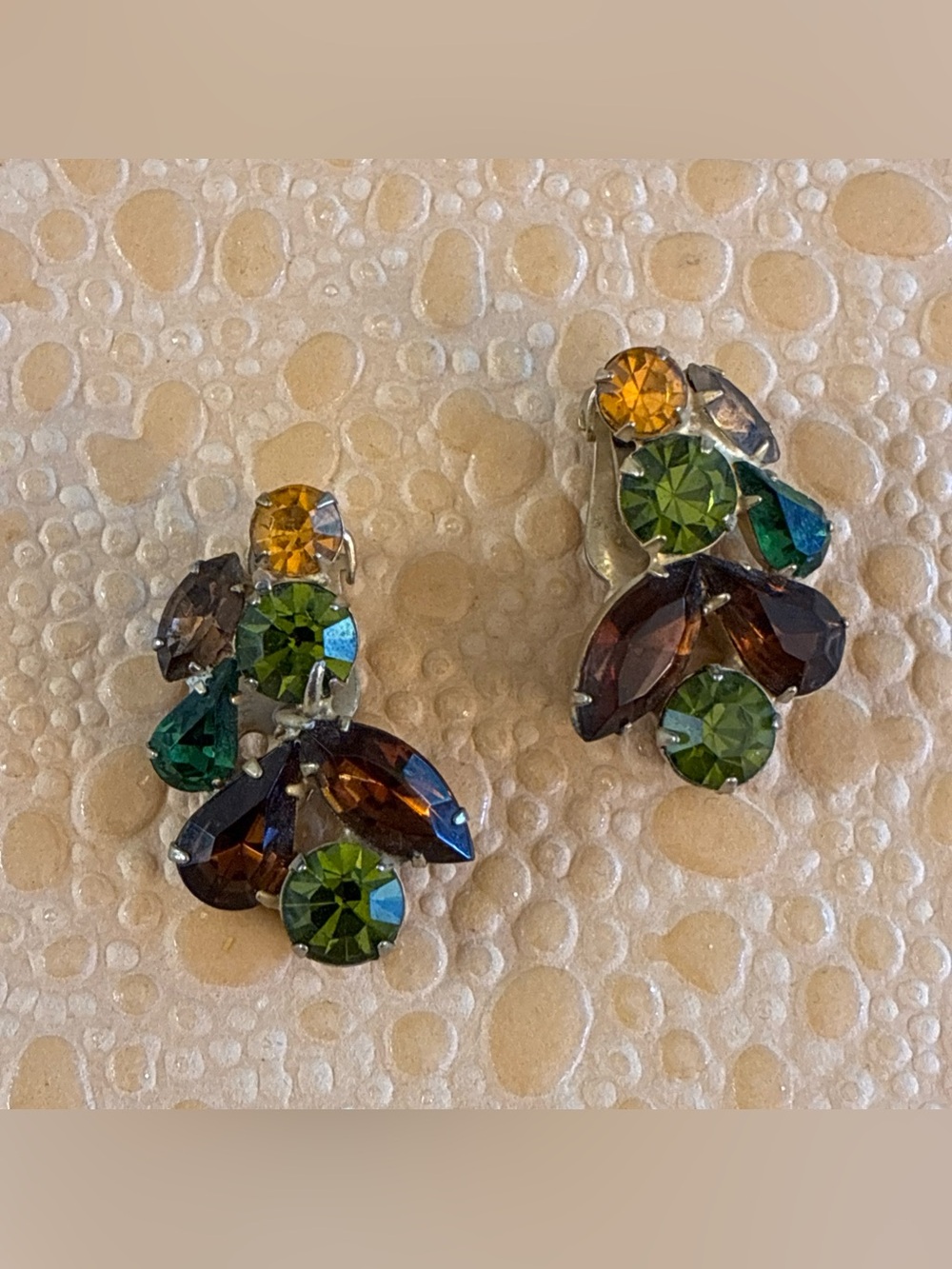 Vintage Juliana for Tara ear climber clip earrings  ******as is *****